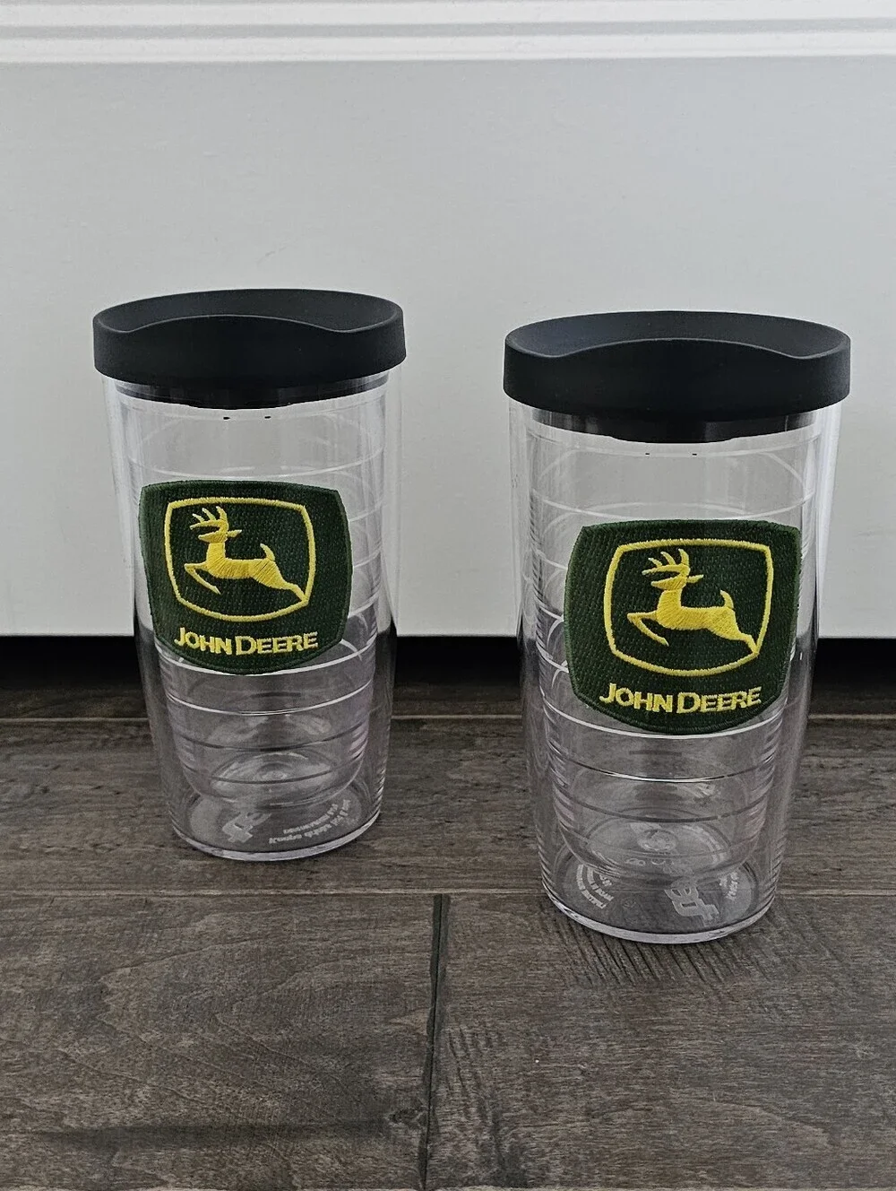 Vintage John Deere Tervis Green & Yellow Tumblers 24 oz - Qty 2